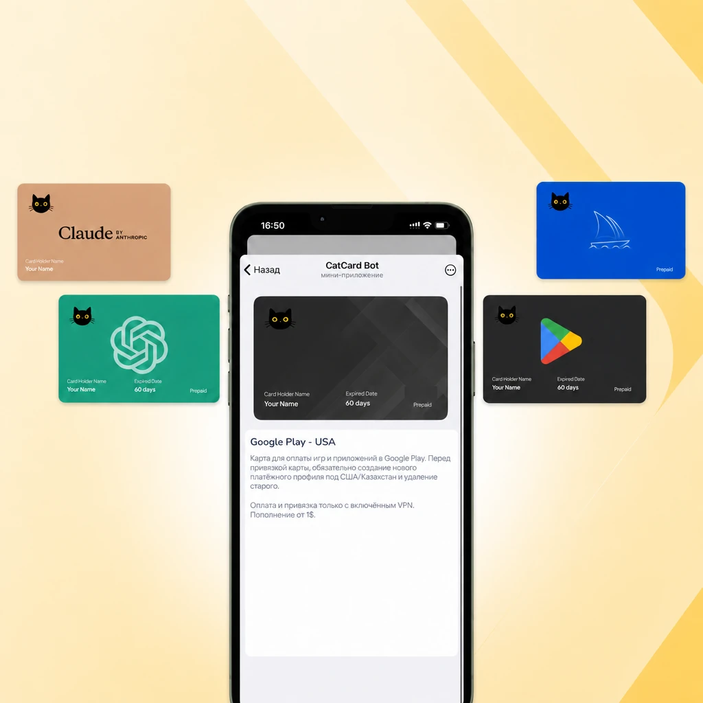 Виртуальные зарубежные карты CatCard — пополняемые и предоплаченные