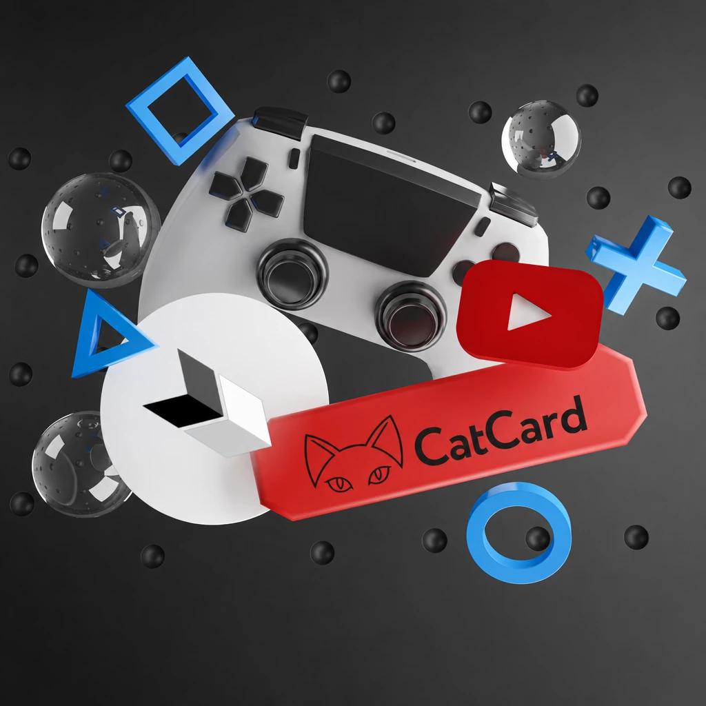 Логотип YouTube Premium — оплата подписки виртуальной картой CatCard