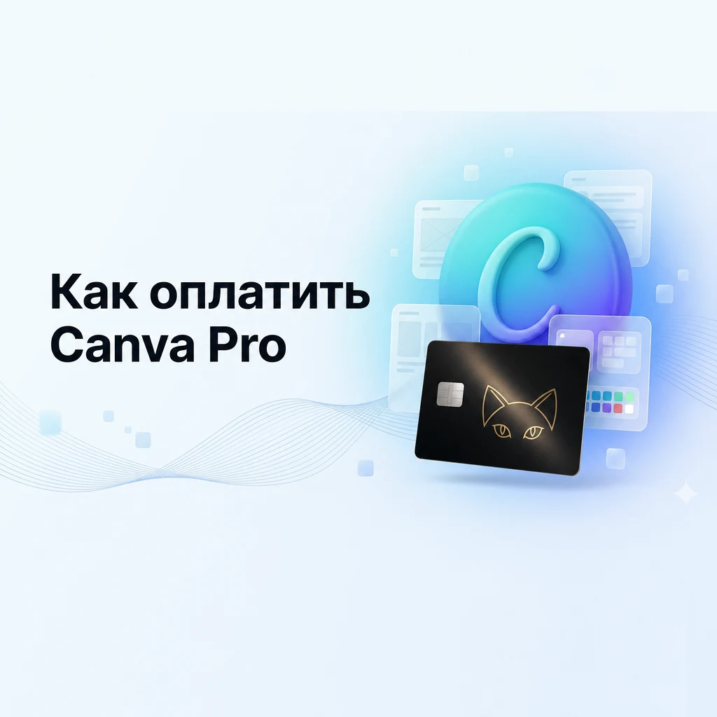 Как оплатить Canva Pro в 2026 году — инструкция с картой CatCard